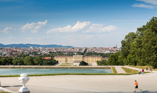 View of town against sky