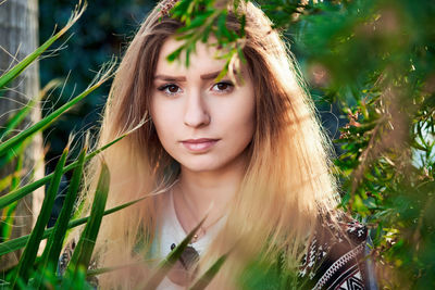 Portrait of beautiful young woman