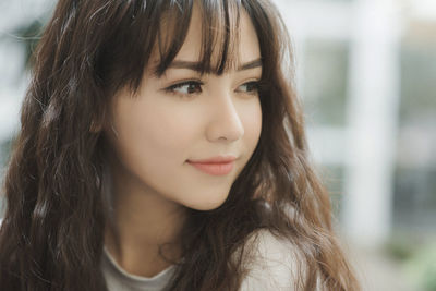 Close-up portrait of woman