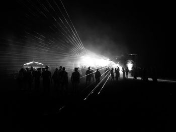 People enjoying at music concert