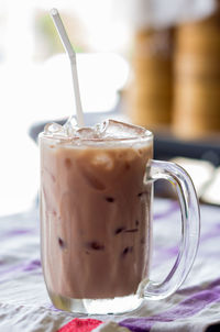 Close-up of coffee on table