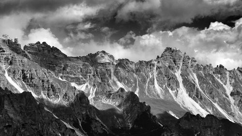 Panoramic view of mountains against sky