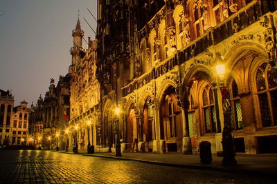 Illuminated city at night