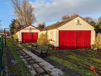 Railway engine sheds at southport miniature railway.