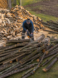 Man working at farm