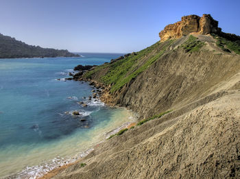 Rock formations at seaside