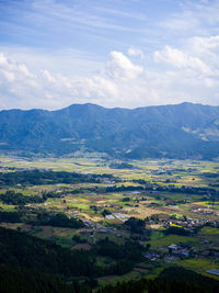 Aerial view of landscape against sky