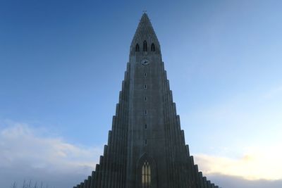 Low angle view of a reykjavik cathedral 