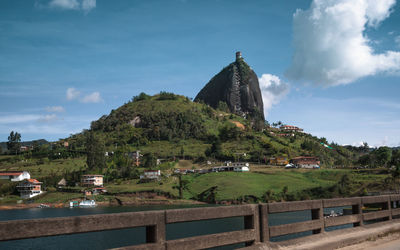 Scenic view of rock formation against sky