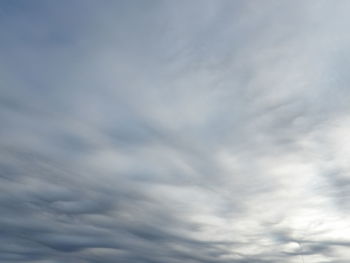 Low angle view of clouds in sky