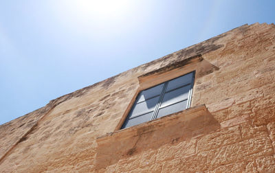 Low angle view of house against clear sky