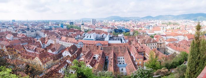 High angle view of cityscape