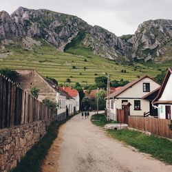 Road leading towards mountains