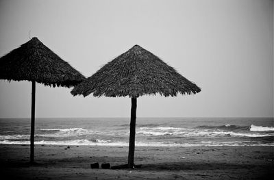 Thatched roofs at beach