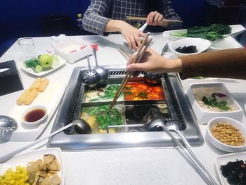 Man preparing food