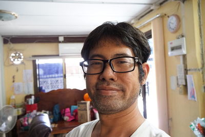 Portrait of man wearing mask