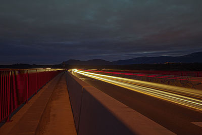 High angle view of bridge against sky during sunset