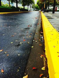 Surface level of road