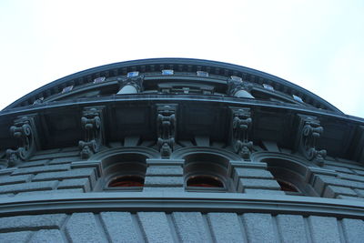 Low angle view of old building against sky