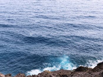 High angle view of beach