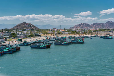 Boats in sea