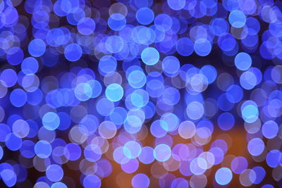 Defocused image of illuminated lights