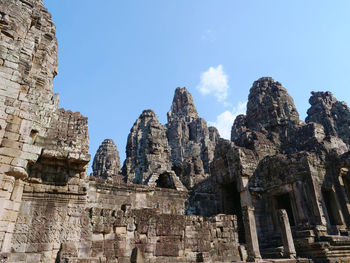 Low angle view of temple against sky
