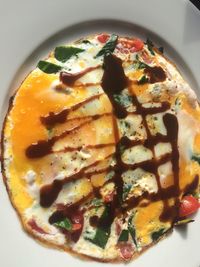 Close-up of served food in plate