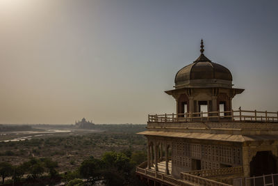 View of historic building against sky in city