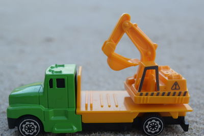 Close-up of toy car