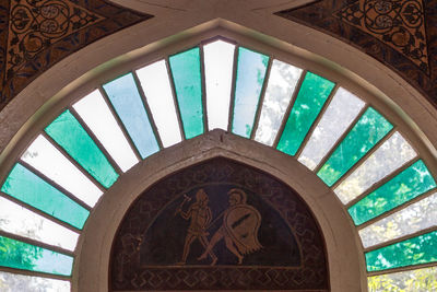 Low angle view of ceiling of building