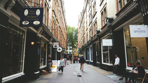 Narrow alley in city