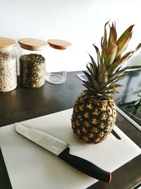 Close-up of fruits on table