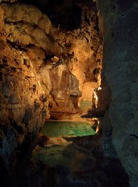 Rock formations in cave