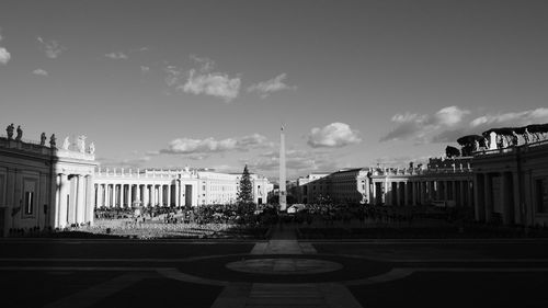 Buildings in city against sky