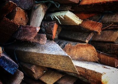 Full frame shot of firewood