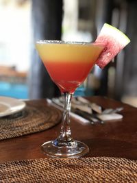 Close-up of drink on table