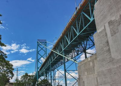 Low angle view of bridge against sky