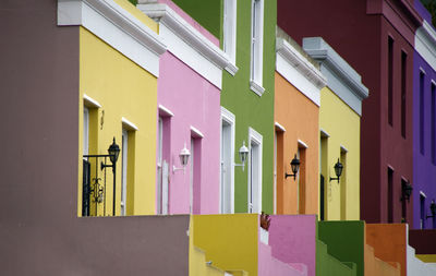 Multi colored homes in capetown, south africa