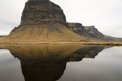 Rock formations in a lake