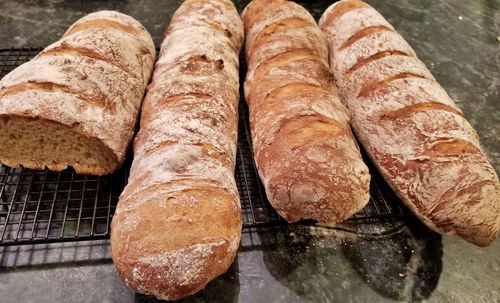 High angle view of food