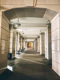 Empty corridor of building