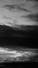 Low angle view of storm clouds in sky