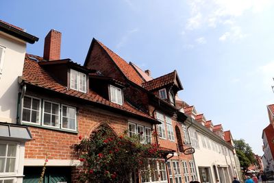 Low angle view of buildings against sky