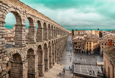 View of historical building against cloudy sky