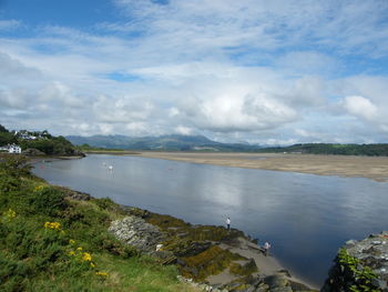 Scenic view of ses against sky