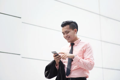 Man using mobile phone