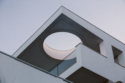 Low angle view of building against clear sky