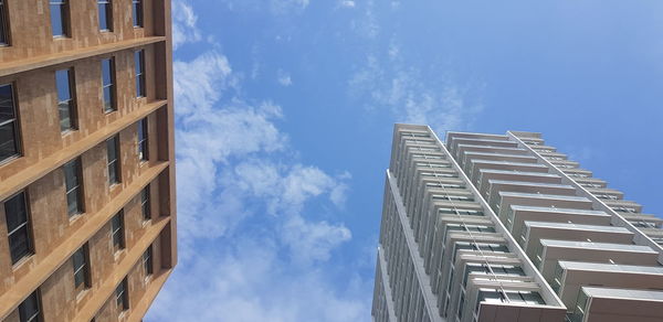 Low angle view of buildings against sky