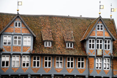 Houses against clear sky